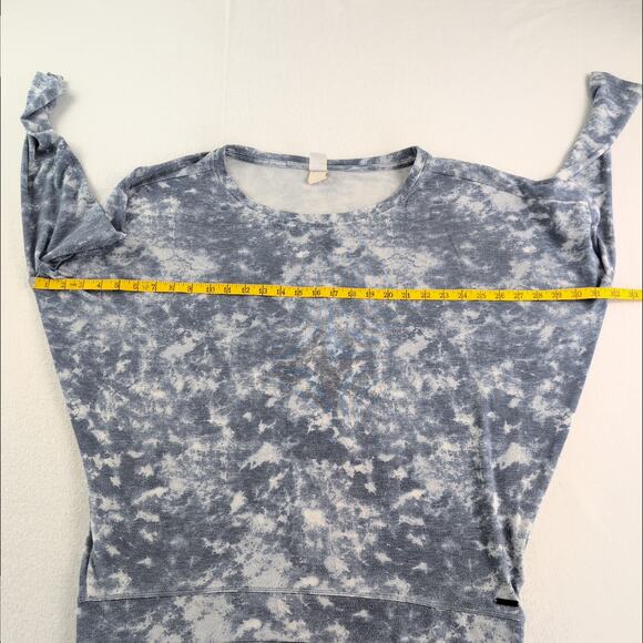 LOLE Oversized Batwing 3/4 Blue Marble Athleisure Pullover Women's Large - Picture 6 of 9